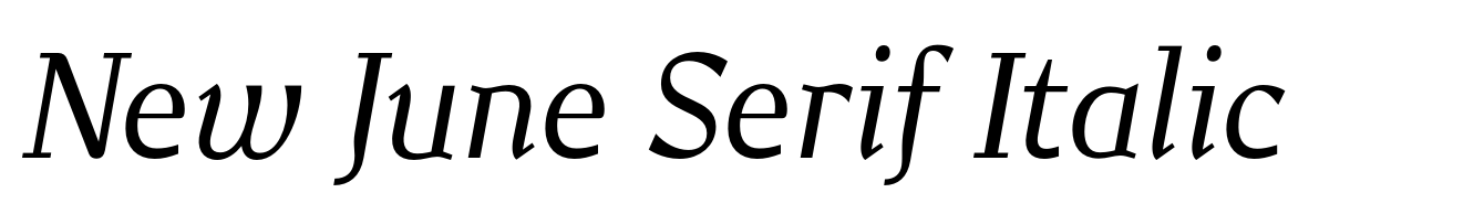 New June Serif Italic
